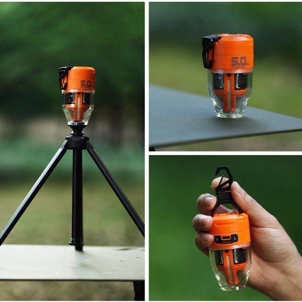 Насос-ліхтар кемпінговий Flextail Max Pump 3, помаранчевий 69233 фото
