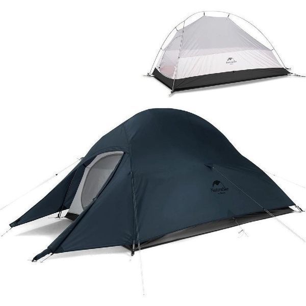 Намет надлегкий одномісний з футпринтом Naturehike Cloud Up 1 Updated NH18T010-T; 20D; темно-синій 65209 фото