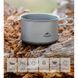Каструля титанова зі складною ручкою 1300 мл Naturehike NH18T202-B 61646 фото 4