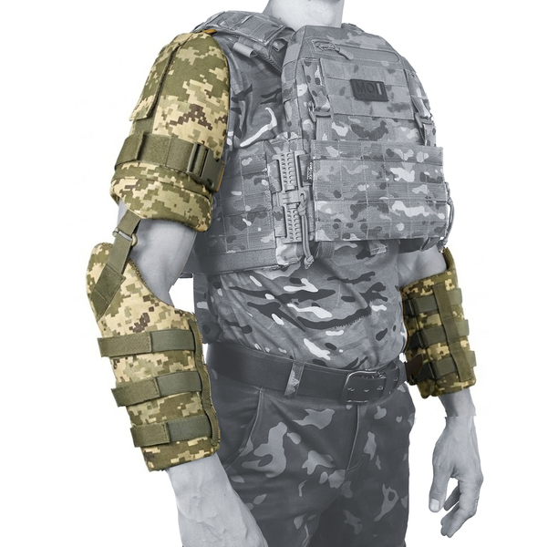 Комплект баллистической защиты плеч и предплечья &ldquo;ARM Protection&rdquo; 1 или 2 класса, пиксель, MOLLI 107908-1 фото