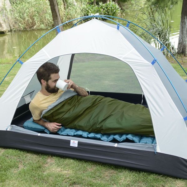 Спальник надлегкий Naturehike LW180 NH21MSD04 лівий, (15&deg;C), p-p XL, темно-зелений 65509 фото