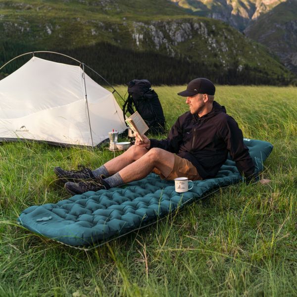 Матрац туристичний надувний двомісний Naturehike CNK2550WS019, 200х125х6.5 см, зелений, для кемпінгу із мішком для надування 71515 фото