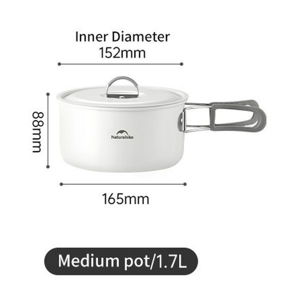 Каструля із керамічним антипригарним покриттям Naturehike CNK2450CF013; 1.7 л; алюміній 68994 фото