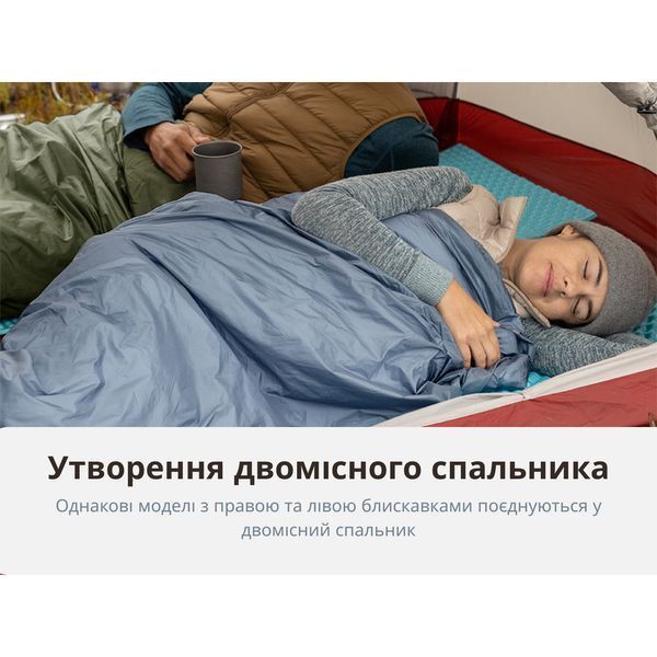 Спальник надлегкий Naturehike Summer LW180 NH21MSD09 лівий, (15&deg;C), p-p XL, зелений 63470 фото