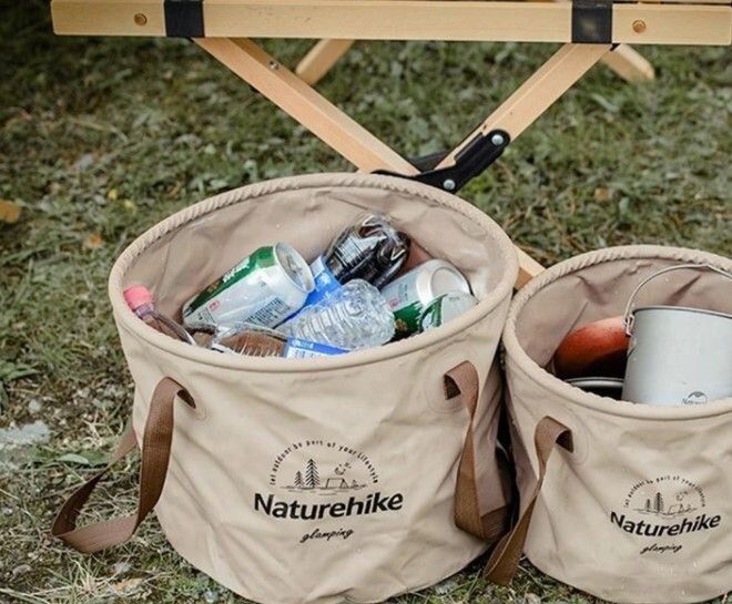 Складане відро для води з ПВХ Naturehike&nbsp;NH20SJ040;&nbsp;20&nbsp;л; світло-коричневий 64293 фото