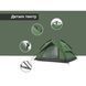 Намет тримісний автоматичний Naturehike NH21ZP008, оливково-зелений 68975 фото 11