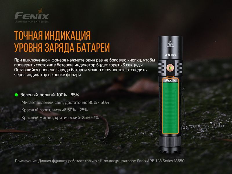 Ліхтар ручний Fenix LD32 UVC 51319 фото