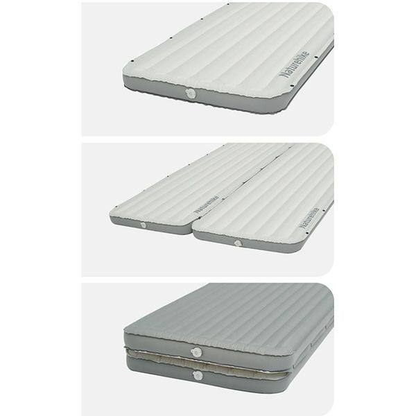 Матрац туристичний надувний одномісний Naturehike CNK2450WS035, 198х68х9.5 см, білий із вбудованою помпою для надування 71516 фото
