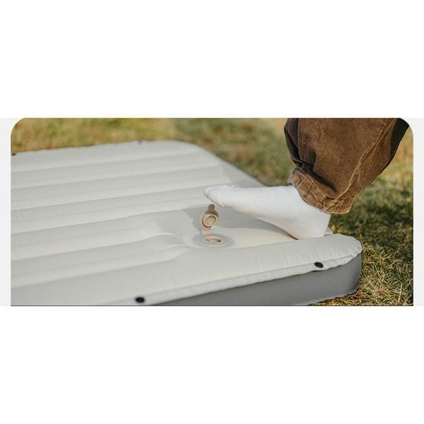 Матрац туристичний надувний одномісний Naturehike CNK2450WS035, 198х68х9.5 см, білий із вбудованою помпою для надування 71516 фото
