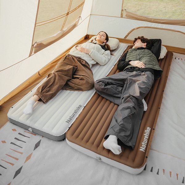 Матрац туристичний надувний одномісний Naturehike CNK2450WS035, 198х68х9.5 см, білий із вбудованою помпою для надування 71516 фото