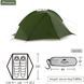 Намет двомісний Naturehike Tagar NH17T180-J; темний зелений 69513 фото 3