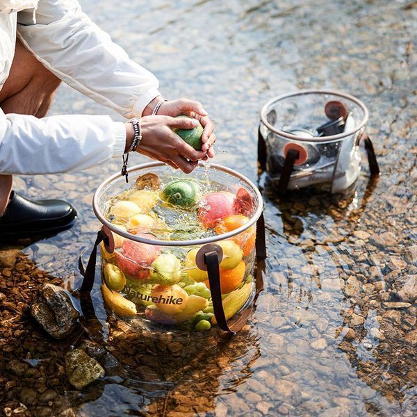 Складаний контейнер для води з ПВХ Naturehike NH20SJ040; 10л; прозорий 65798 фото