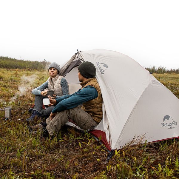 Намет надлегкий двомісний з футпринтом Naturehike Star-River 2 Updated NH17T012-T; 210T; помаранчевий 57473 фото