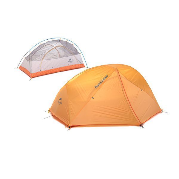 Намет надлегкий двомісний з футпринтом Naturehike Star-River 2 Updated NH17T012-T; 210T; помаранчевий 57473 фото