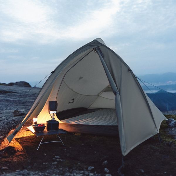 Намет надлегкий двомісний з футпринтом Naturehike Cloud Up Pro CNK2350WS020; 20D; світлий сірий 69515 фото