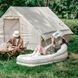 Матрац кемпінговий надувний одномісний Naturehike CNK2300DZ020, 180x90x60 см, бежевий із вбудованим насосом для надування 65426 фото 3