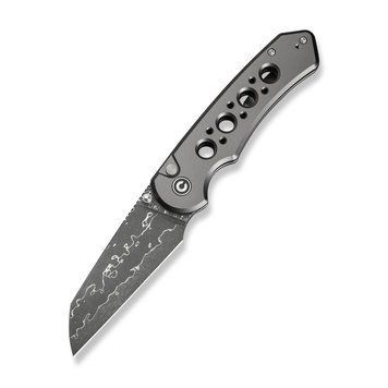 Ніж складаний туристичний Civivi Pragma Prime, (8.9 см) Damascus / Aluminum сірий 70853 фото