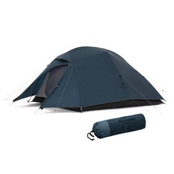 Намет надлегкий тримісний з футпринтом Naturehike Cloud Up 3 UL NH18T030-T-T, 20D, темно-синій 71456 фото