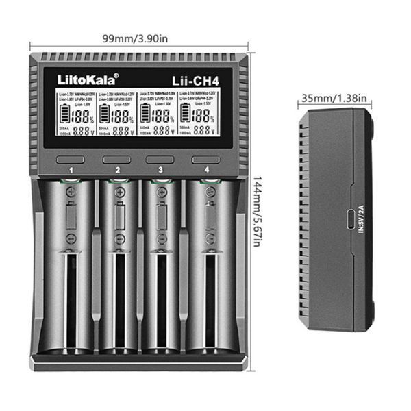 Універсальний зарядний пристрій LiitoKala Lii-CH4 5V 2A на 4 канали 70050 фото