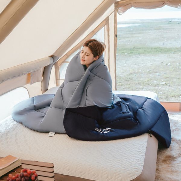 Спальник з капюшоном Naturehike Sunny Day PL02 U350 CNK2550WS028; (6&deg;C); лівий; блакитно-синій 71375 фото
