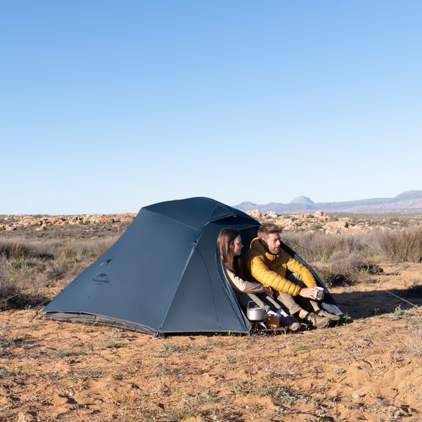 Намет надлегкий тримісний з футпринтом Naturehike Cloud Up 3 UL NH18T030-T-T; 20D; темно-синій 71456 фото