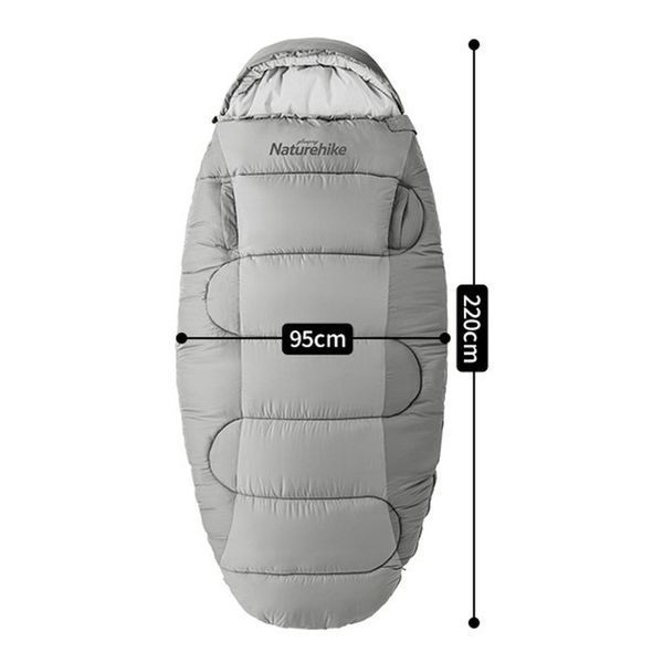 Спальний мішок овальний Naturehike PS300 CNK2350WS026; сірий 70884 фото