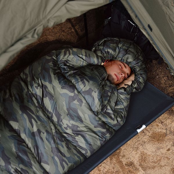 Спальний мішок з капюшоном Naturehike M320 CNK2350WS023; зелений камуфляж; лівий 68979 фото