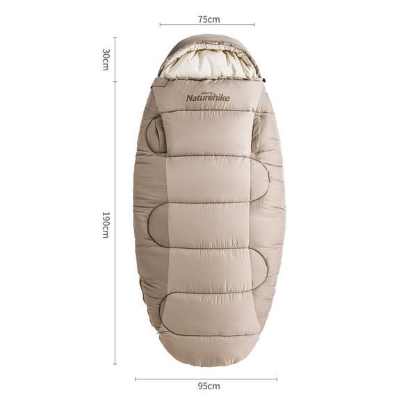 Спальний мішок овальний Naturehike PS300 CNK2350WS026, бежевий 70885 фото