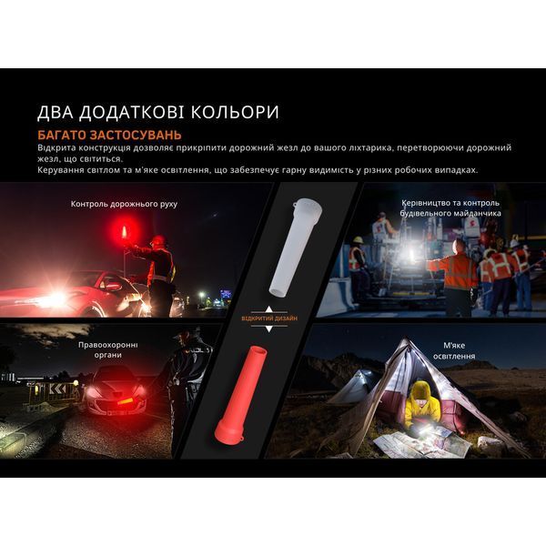 Дифузійний фільтр силіконовий Fenix AOT-04 червоний для ліхтарів серії PD, TK, WF, HT 68116 фото