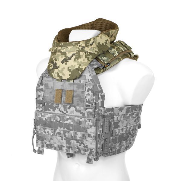 Баллистическая защита шеи, горжет Gen 2, 1 или 2 класса, Cordura Invista USA 500D пиксель, MOLLI 14891-1 фото