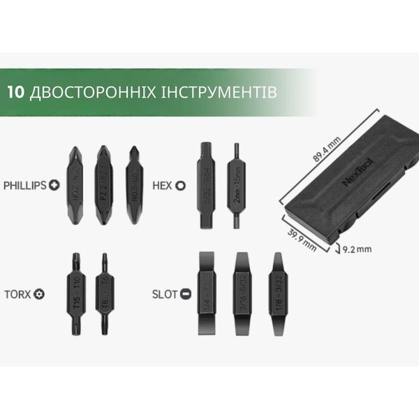 Набір біт для NexTool Flagship Captain та Pocket tool 70358 фото