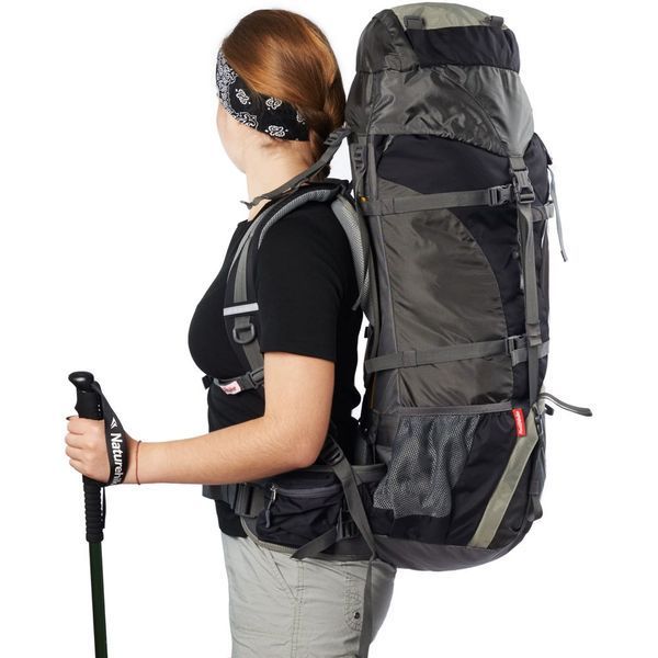 Рюкзак туристичний Naturehike NH70B070-B; 70 л + 5 л; чорно-сірий 57477 фото