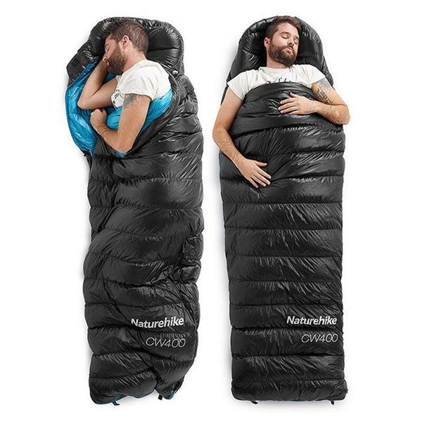 Спальник з натуральним пухом Naturehike CWZ400 NH19W400-Z; (7&deg;C); p-р L; жовтий 57611 фото