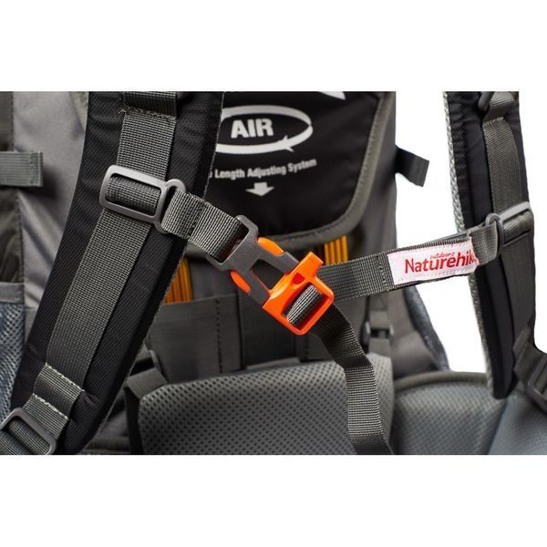 Рюкзак туристичний Naturehike NH70B070-B; 70 л + 5 л; чорно-сірий 57477 фото