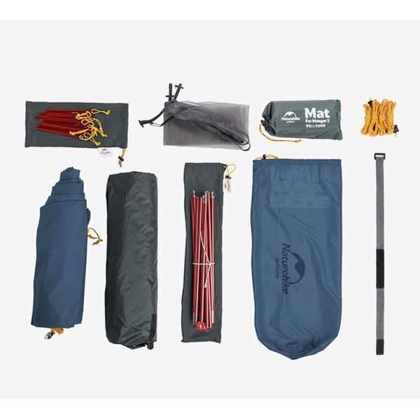 Намет двомісний ультралегкий Naturehike Mongar UL NH19M002-J; темно-синій 71458 фото