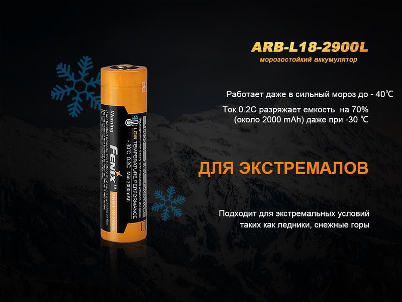 Акумулятор 18650 Fenix (2900 mAh) 45412 фото