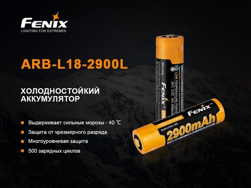Акумулятор 18650 Fenix (2900 mAh) 45412 фото