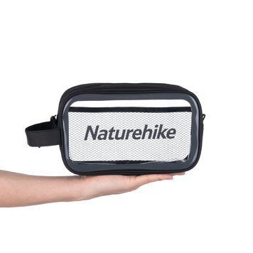 Косметичка портативна водонепроникна Naturehike NH20SN007, Розмір М, чорна прозора 58540 фото