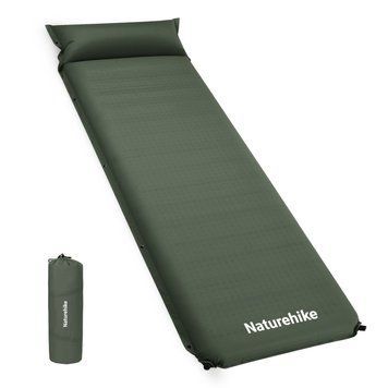 Матрац з подушкою ортопедичний одномісний Naturehike CNK2450WS020, самонадувний, 200х63х10 см, темно-зелений 68983 фото