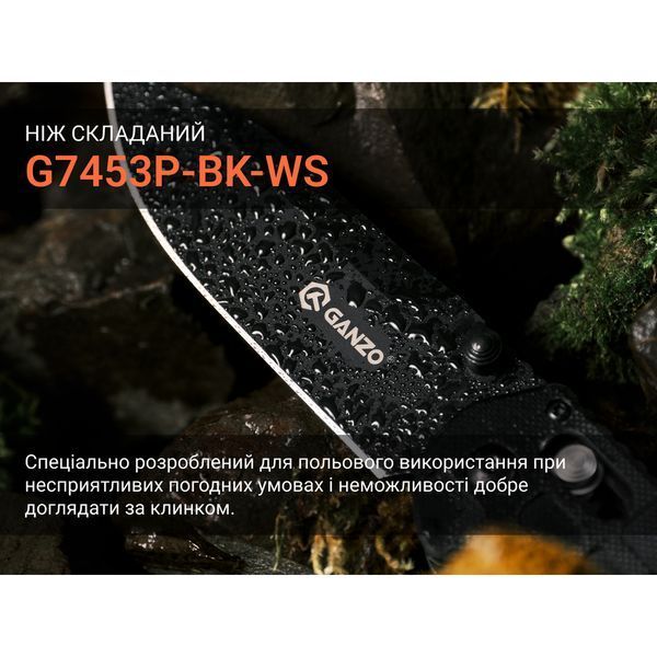Ніж складаний Ganzo G7453P-BK-WS 45071 фото