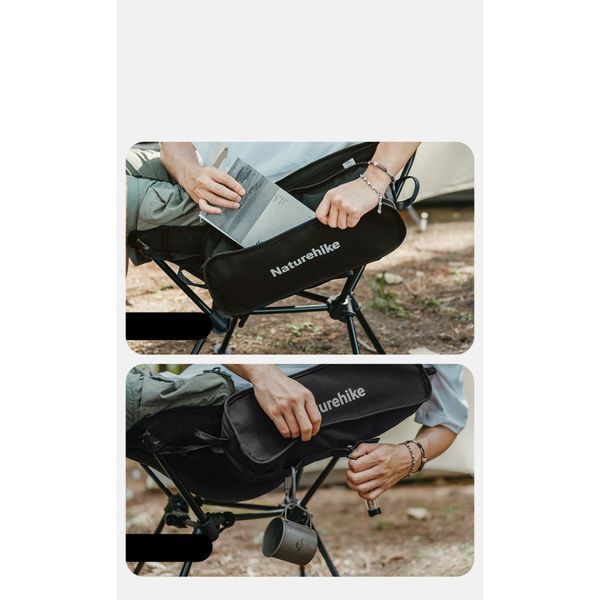 Крісло складане Naturehike Clamshell 001 Triangle Folding Moon Chair, чорний 68960 фото