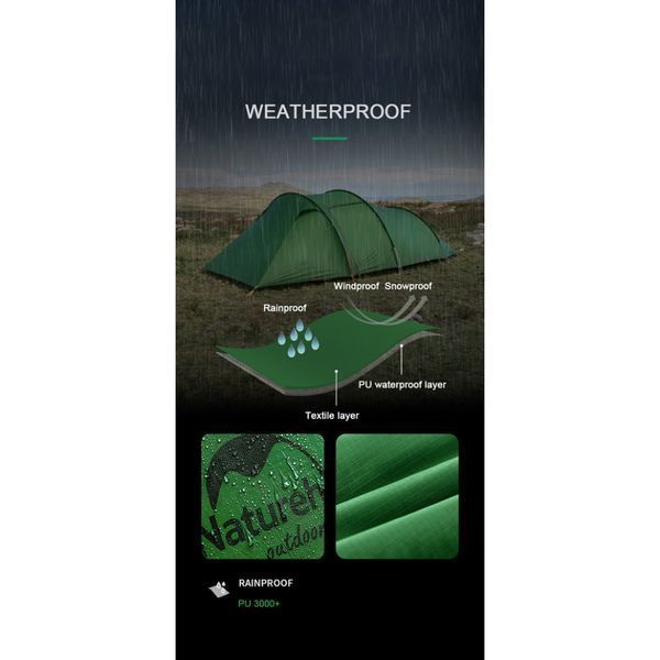 Намет тримісний Naturehike Opalus, UL, NH17L001-L, світло-зелений 71459 фото