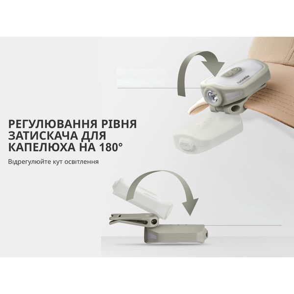 Ліхтар з кліпсою Naturehike NH21ZM013, бежевий 63020 фото