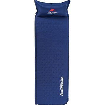 Килимок самонадувний з подушкою Naturehike NH15Q002-D, 25мм, темно-синій 57484 фото