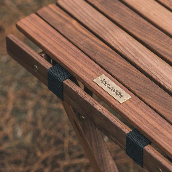 Стіл розкладний Naturehike HTM Roll Table NH21JJ001; дерево; Розмір M; чорний горіх 58337 фото