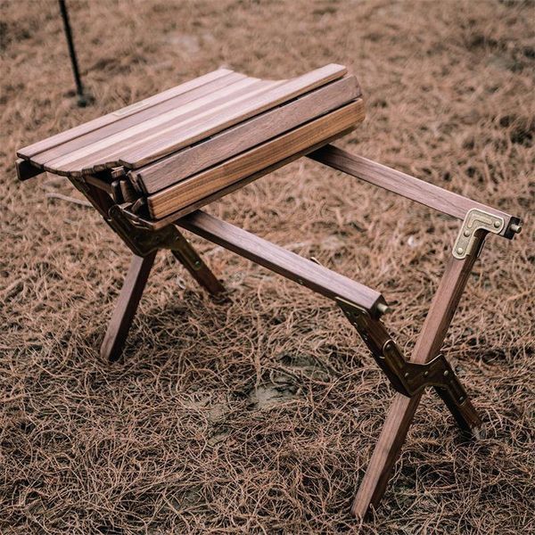 Стіл розкладний Naturehike HTM Roll Table NH21JJ001; дерево; Розмір M; чорний горіх 58337 фото