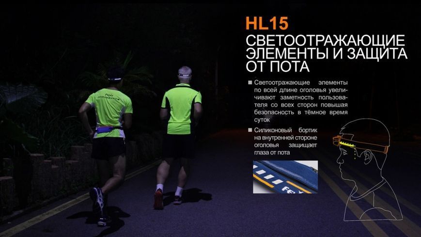 Ліхтар налобний Fenix HL15 синій 44769 фото