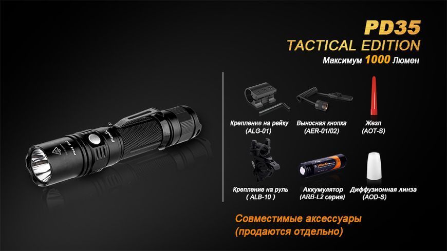 Ліхтар ручний Fenix PD35 TAC XP-L 44488 фото