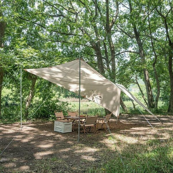 Тент для кемпінгу Naturehike Car Rear Canopy NH21TM001; 590*340 см; золотий (з трьома стійками) 57596 фото