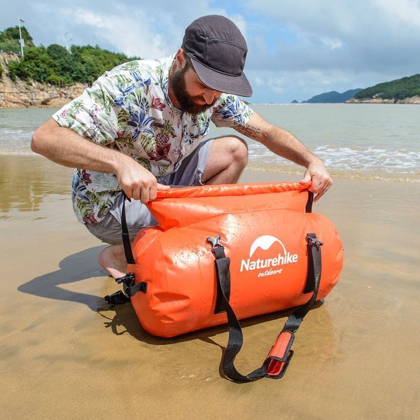 Сумка-баул водонепроникна Naturehike NH20FSB03; 60 л; червона 65709 фото